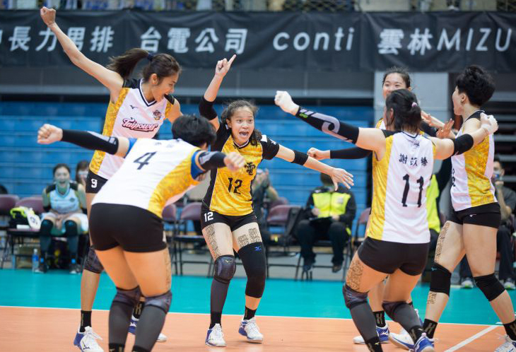 台電女排隊楊孟樺疫情期間努力hold住體能。資料照片 排球協會／提供。