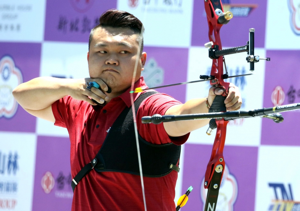 新北凱撒陳信夫。中華企業射箭聯盟／提供。