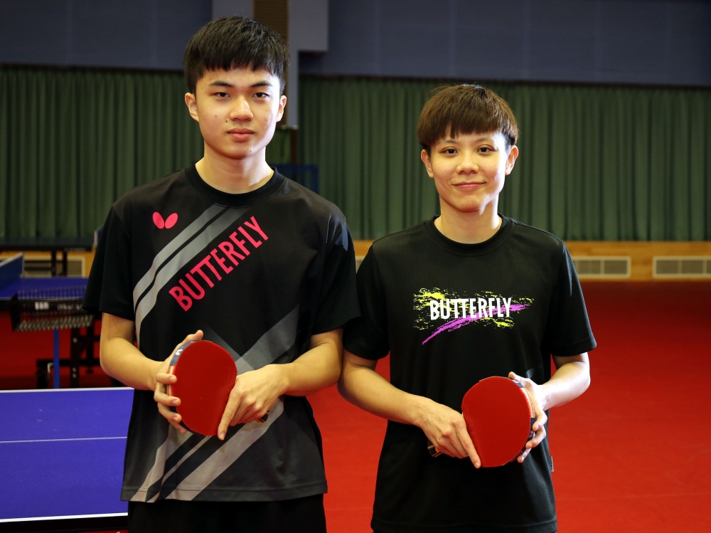 桌球黃金混雙鄭怡靜／林昀儒。國訓中心／提供。