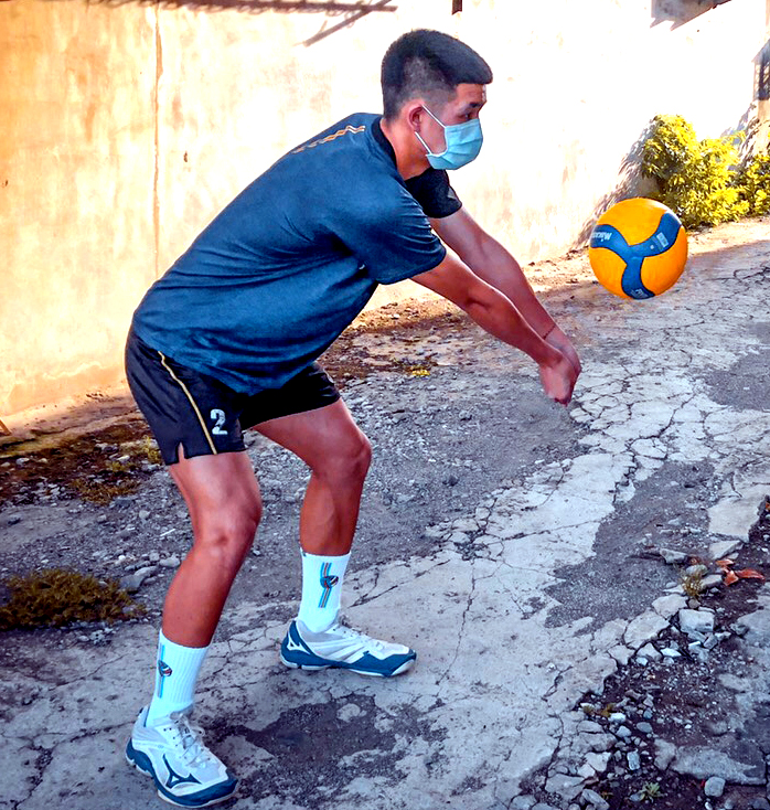 麥寮高中男排隊隊長楊瑞立。