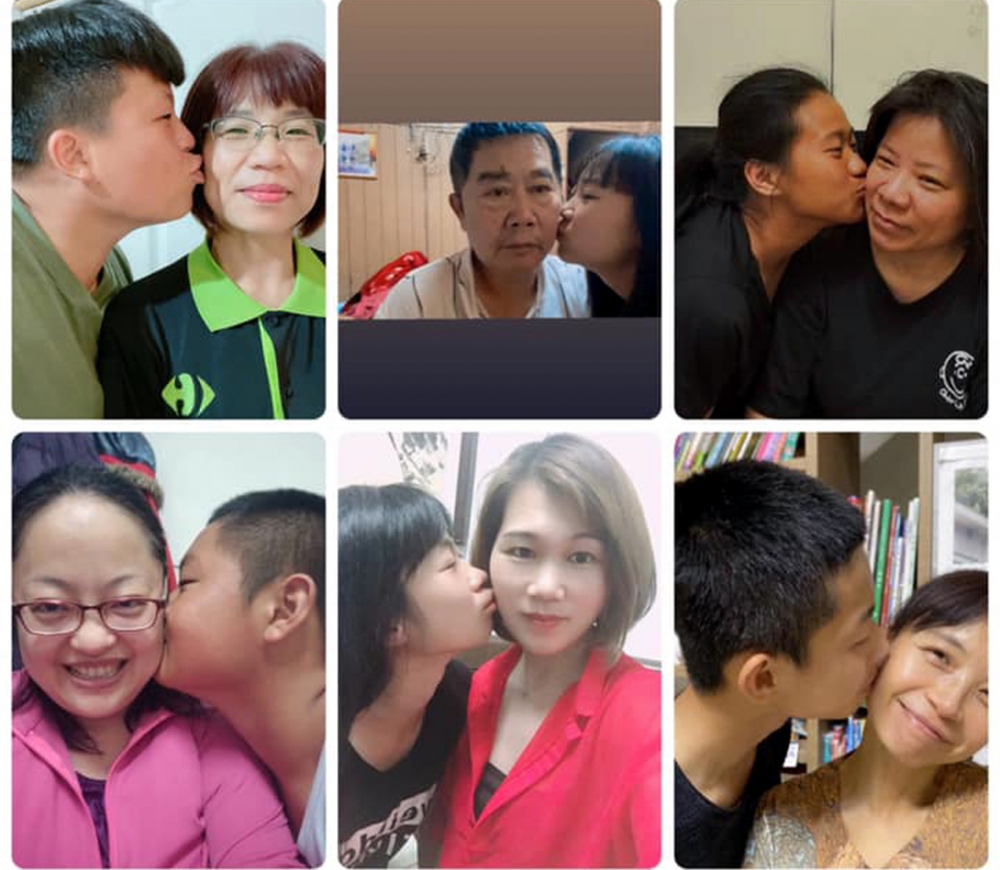 竹南國中田徑隊教練蕭賜斌的巧思，讓選手的媽媽們過了一個有溫度的母親節。蕭賜斌／提供。