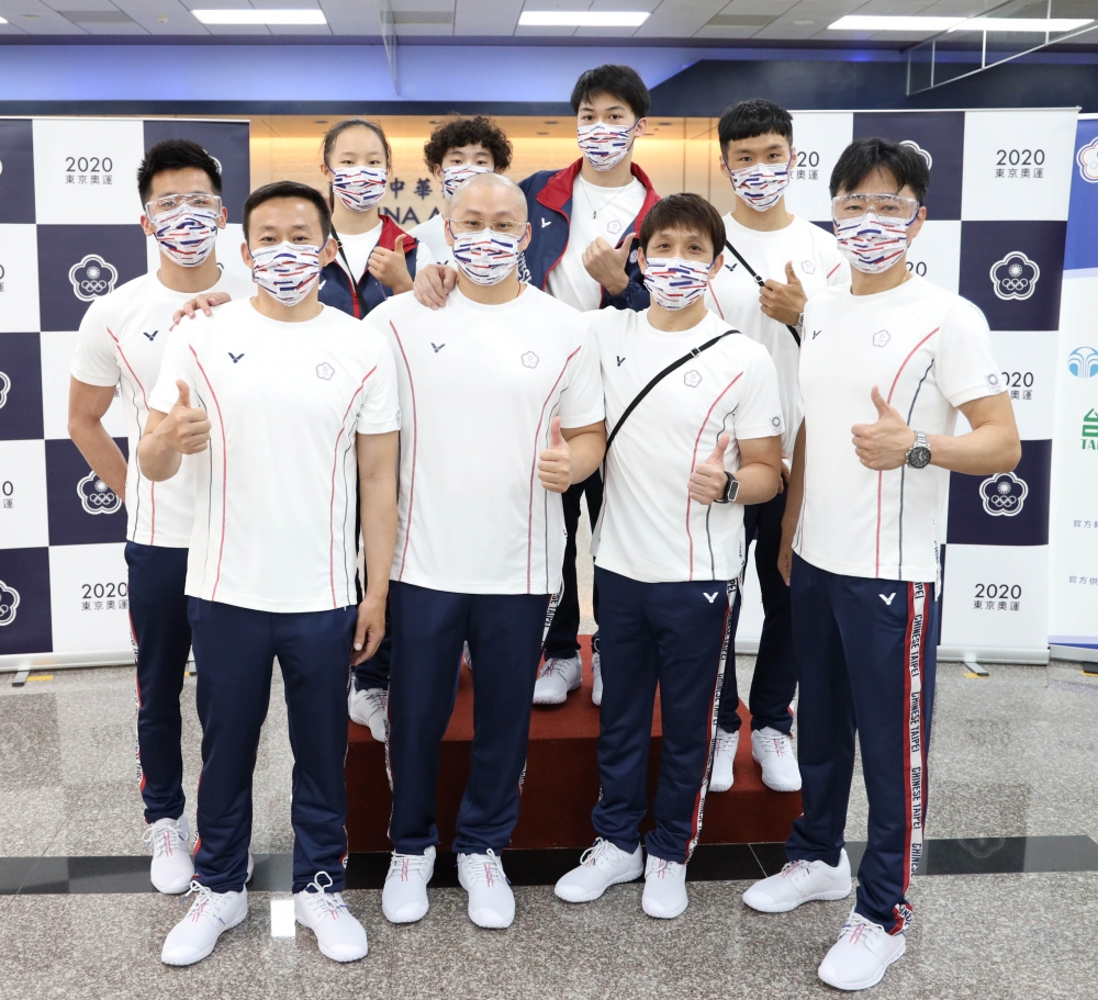 東京奧運中華體操代表隊出發前往東京。中華奧會／提供。
