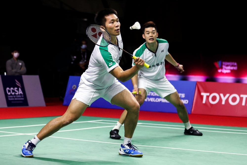 臺灣黃金男雙李洋／王齊麟。羽球協會／提供。