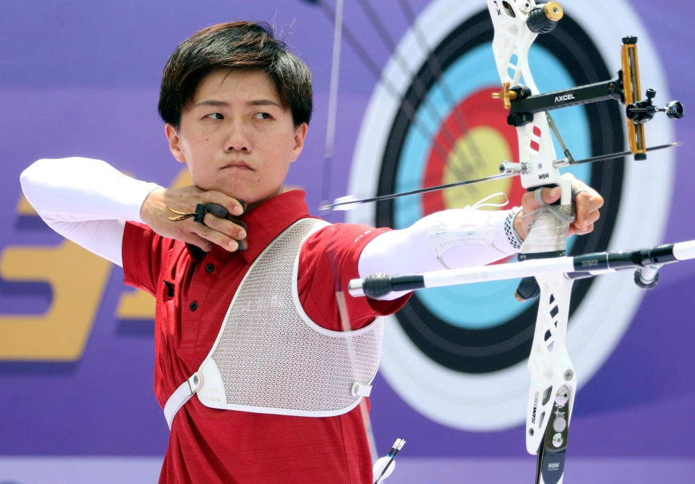 新北凱撒「雷母」雷千瑩榮膺「滿分后」。中華企業射箭聯盟／提供。