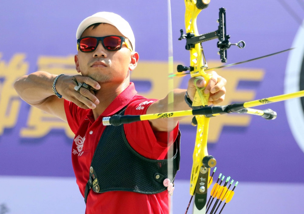 東奧男團銀牌魏均珩繼續拼世錦賽。林嘉欣／攝影。