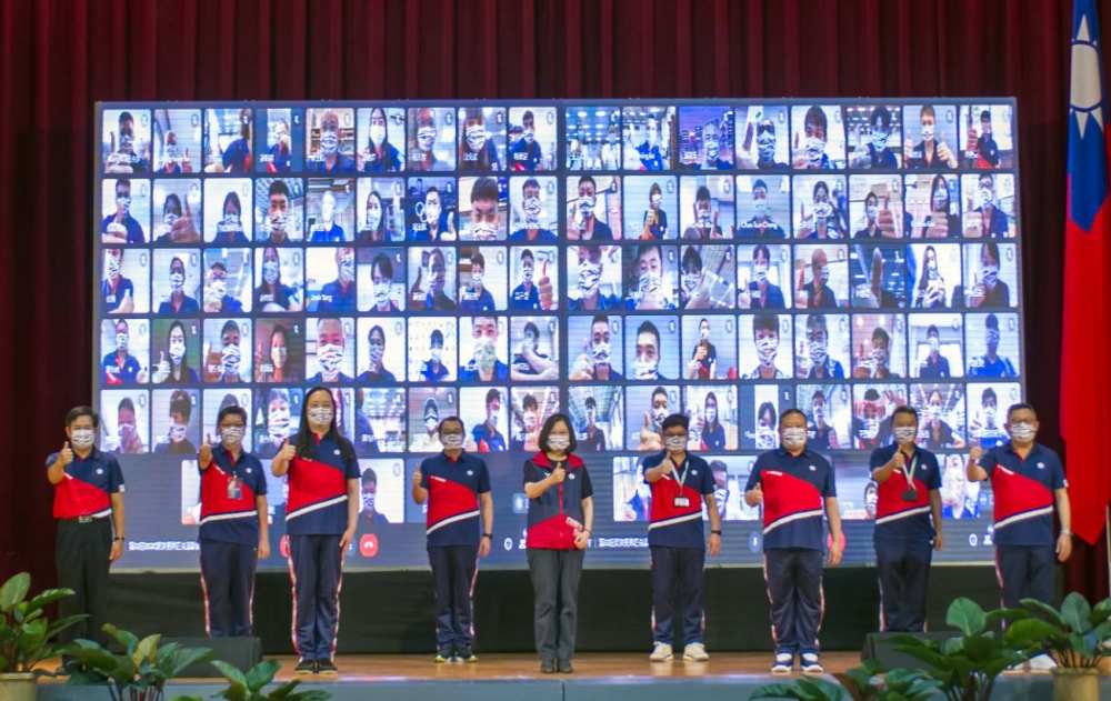 東京奧運中華代表團今天舉辦授旗典禮。中華奧會／提供。