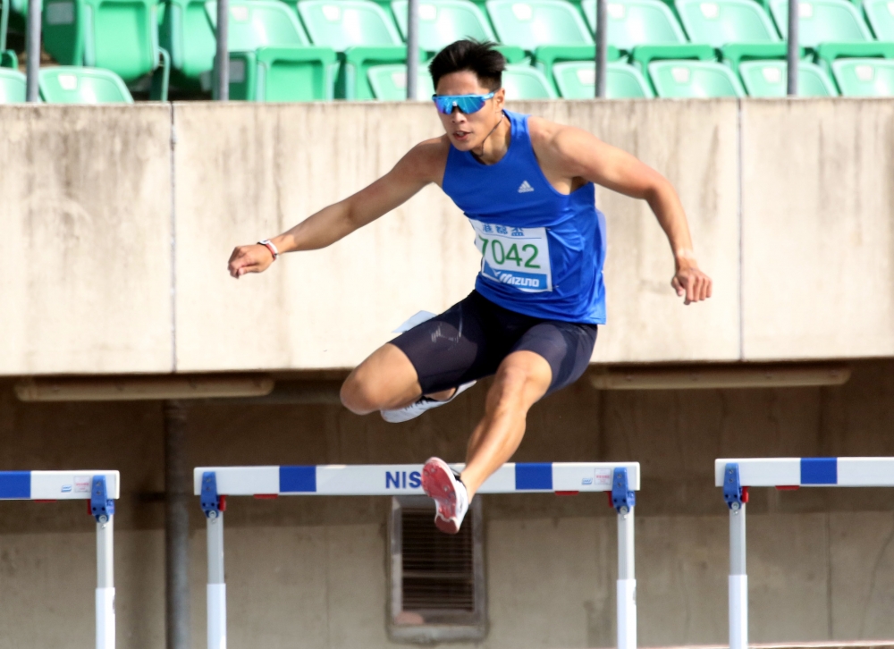 跨欄王子」陳傑。資料照片林嘉欣／攝影。