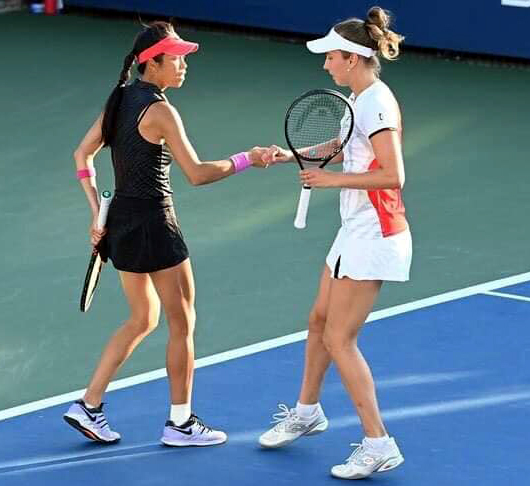 謝淑薇／比利時梅騰絲闖美國網球公開賽女雙8強。圖／謝淑薇粉專。