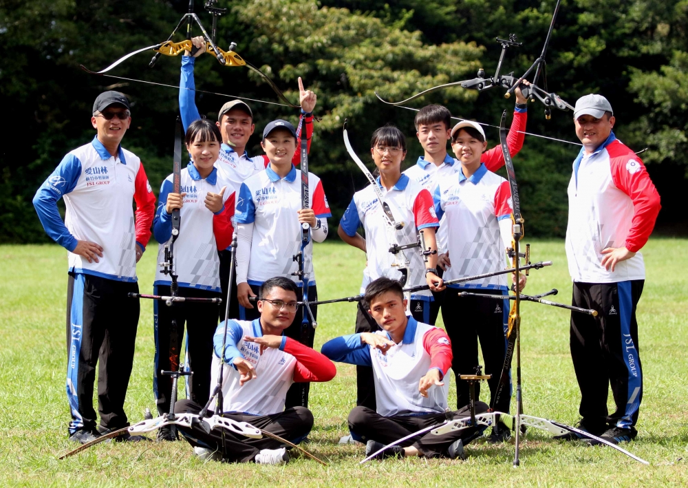 例行賽第五名新竹市愛山林隊連贏四場，首度勇闖至尊盟主賽。中華企業射箭聯盟／提供。