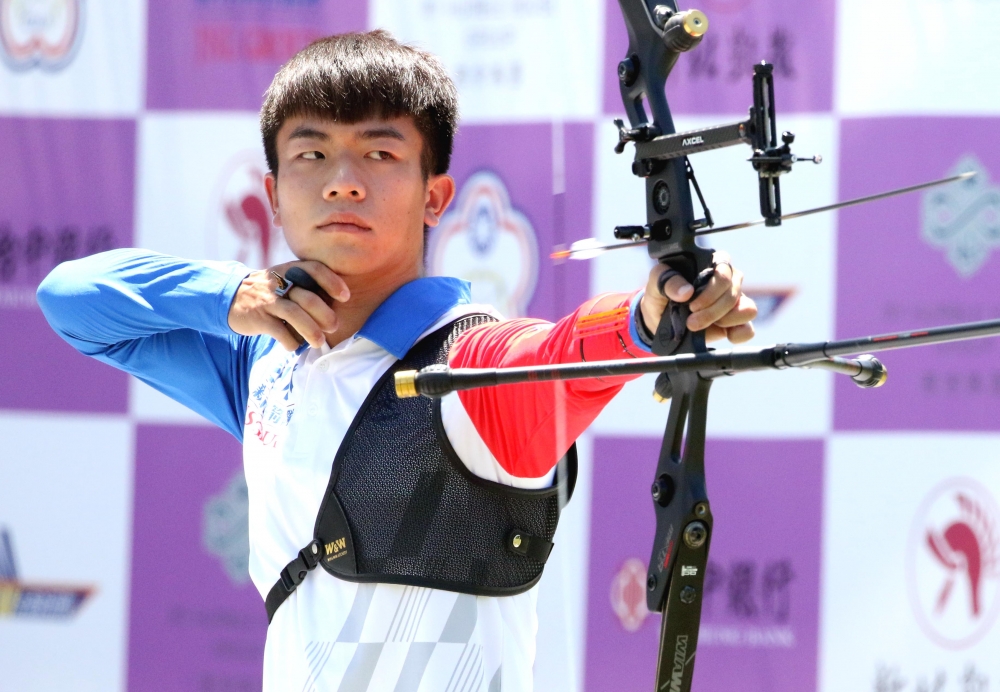 鄧宇成四輪比賽為新竹愛山林隊貢獻七場勝利。中華企業射箭聯盟／提供。