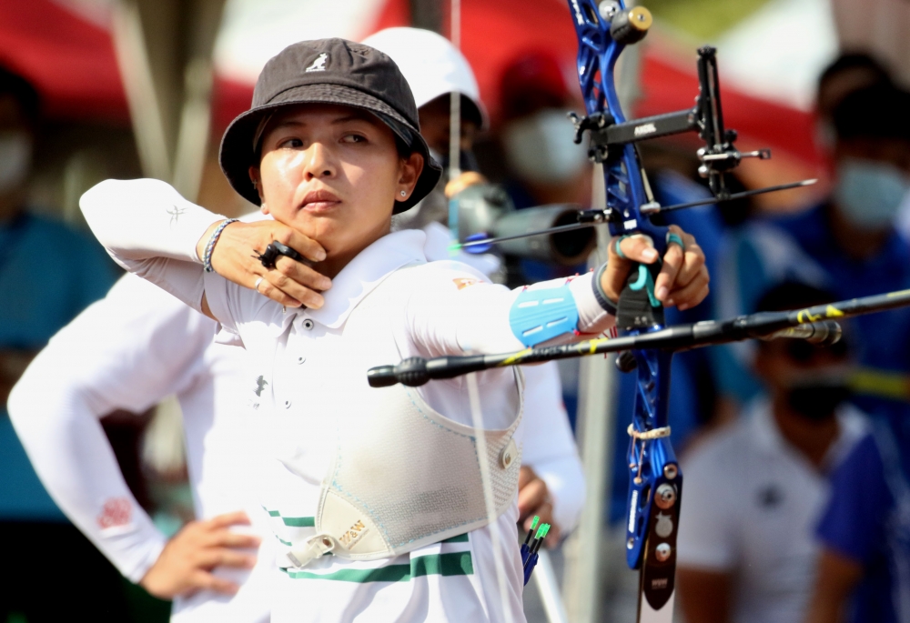 國體大林佳恩射下三金。林嘉欣／攝影。