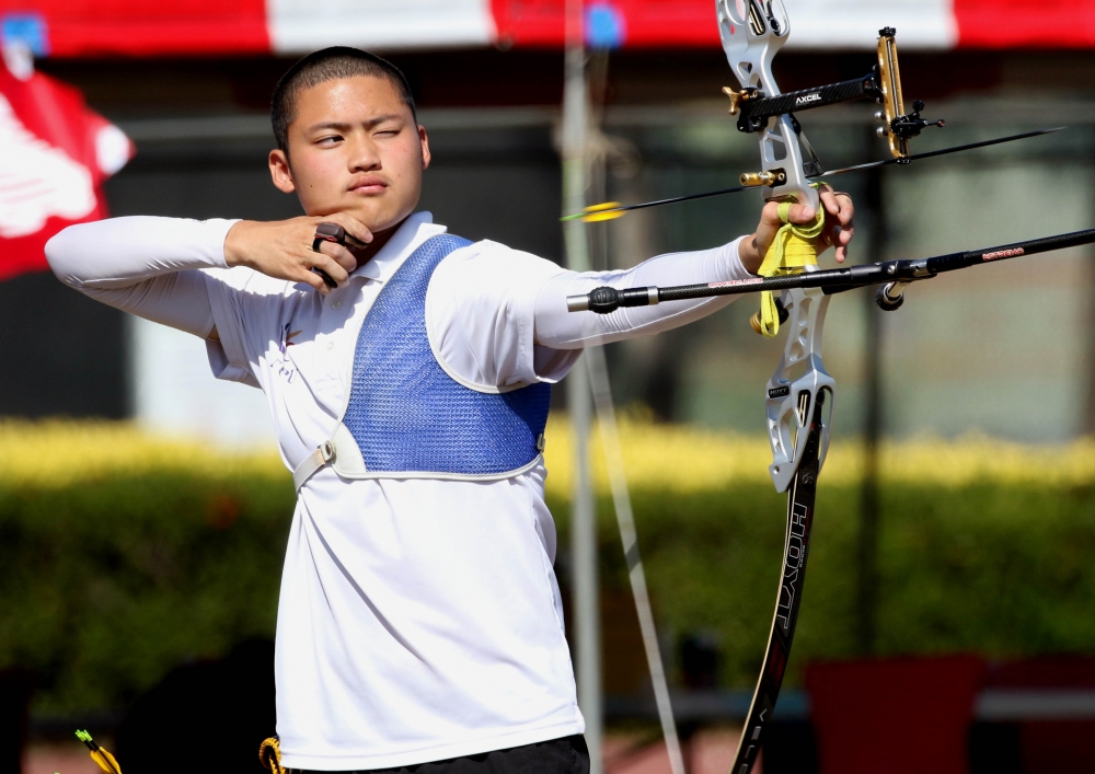 中華射箭隊湯智鈞。資料照片 林嘉欣／攝影。