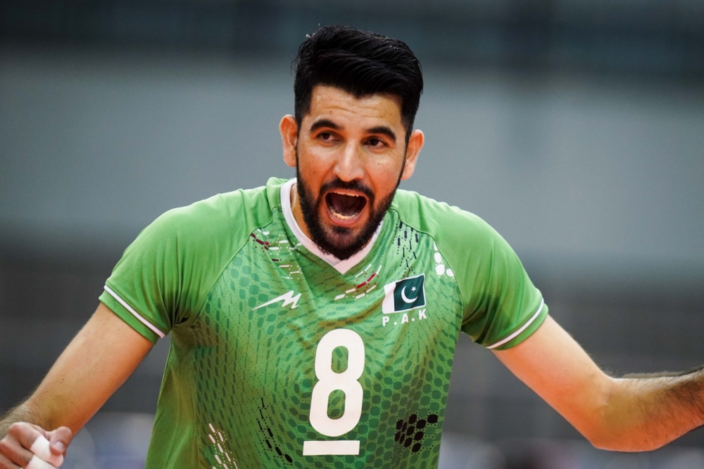 曾效力中華企業排球聯賽連莊隊的巴基斯坦隊長卡恩。