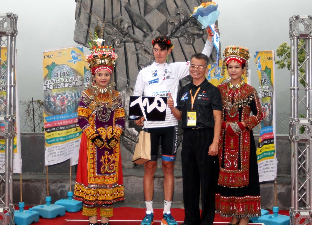 環法大賽第9站冠軍Ben O’Connor，是2016國際自由車環台賽新人王。林嘉欣／攝影。