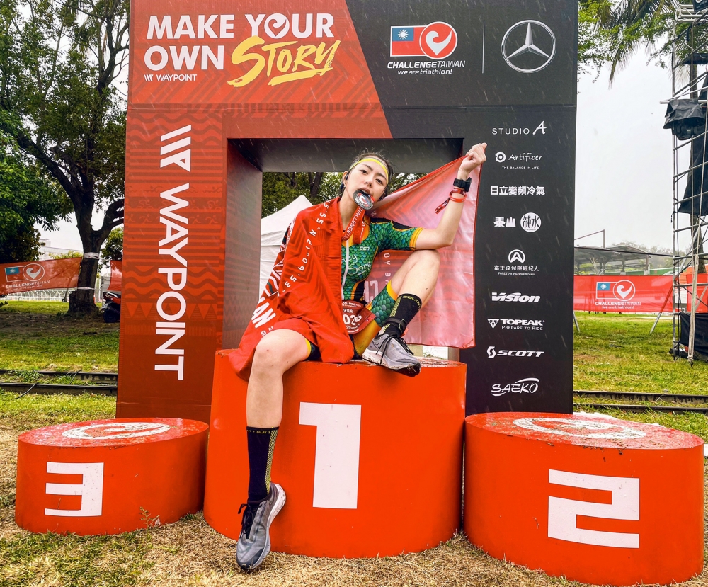 宋城希的半程超鐵初體驗。宋城希／提供。