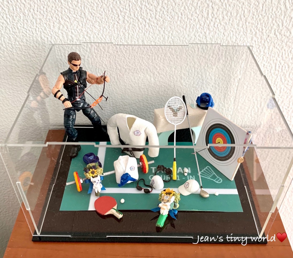 《麻辣鮮師》中的「萬老師」郭昱晴製作「向東奧台灣英雄致敬」系列，精緻得令人驚艷。郭昱晴／提供（下同）。